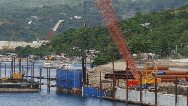 Pile Driving Works using Diesel Hammer